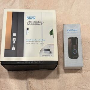 Blink Video Doorbell with Sync Module 2 - Black